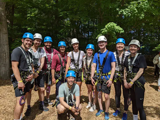 Treetop trekking at this year's lab retreat. Thanks to Ariel for organizing!