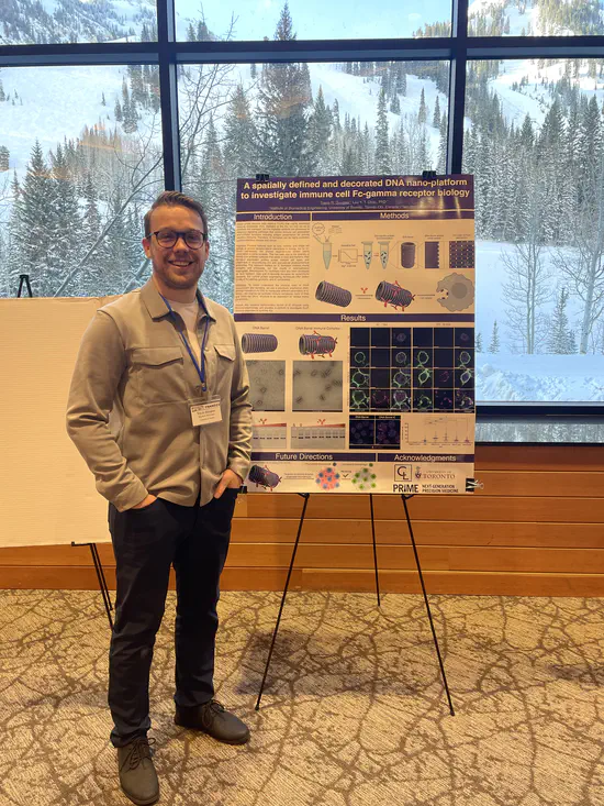 Travis presenting his research at the Foundations of Nanoscience conference